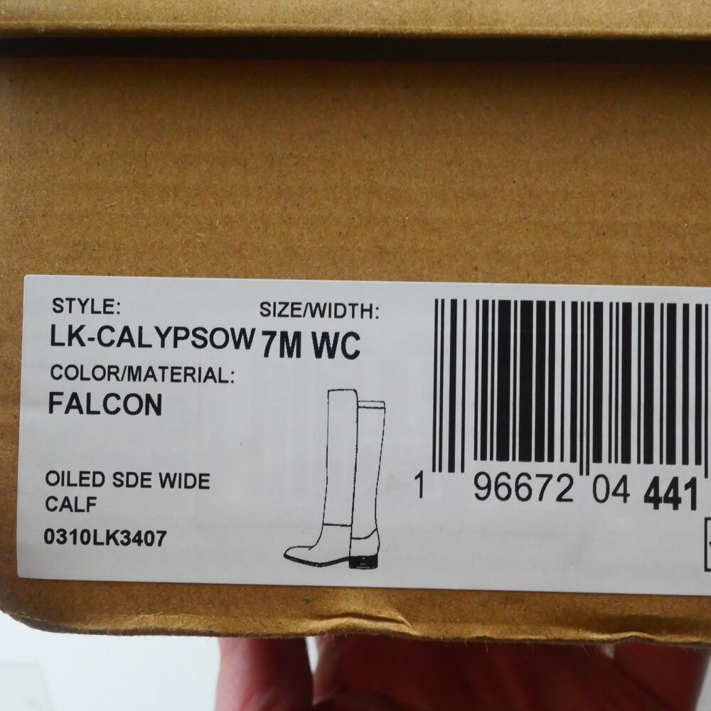 NEW Lucky Women's 7 Calypso Falcon Oiled Suede Tall Boots WIDE CALF - Picture 9 of 10